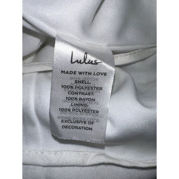 NWT Lulu’s Lace Travel White Floral Crochet Lace Backless Mini Dress Size Large - Picture 12 of 16